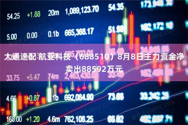 大通速配 航亚科技（688510）8月8日主力资金净卖出88592万元
