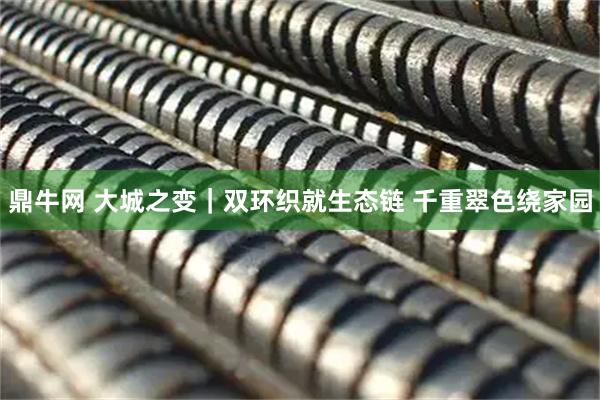 鼎牛网 大城之变｜双环织就生态链 千重翠色绕家园