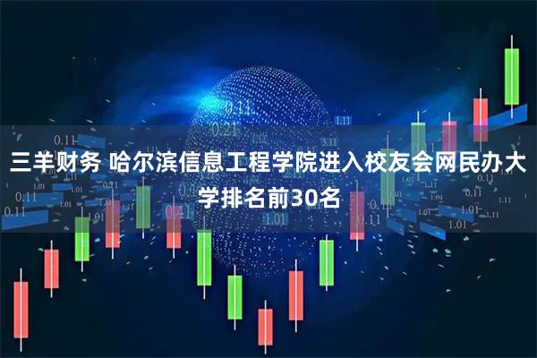 三羊财务 哈尔滨信息工程学院进入校友会网民办大学排名前30名