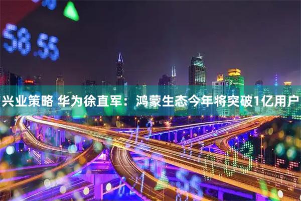 兴业策略 华为徐直军：鸿蒙生态今年将突破1亿用户